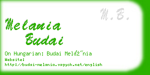 melania budai business card